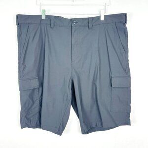 Eddie Bauer Travex Cargo Shorts Men's Size 46 Grey Nylon Spandex Hiking Outdoor